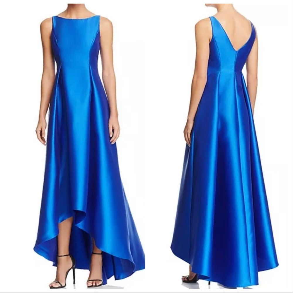 NWT Adrianna Papell Blue Hi-Low Sleeveless Gown 2